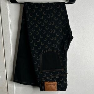 Marine Serre Black Crescent Moon Men's Jeans